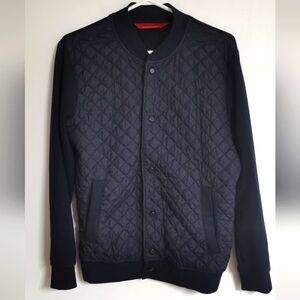 Zara Men's Navy Blue Quilted Zip Puffer Bomber Jackets & Coats M
